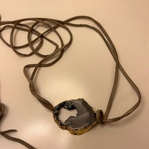 Silver Geode Necklace